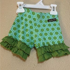 Matilda Jane Aqua and Green Hexagon Shorts